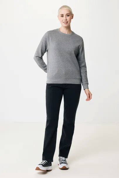  Iqoniq Etosha lightweight recycled cotton crew neck - iqoniq light heather anthracite