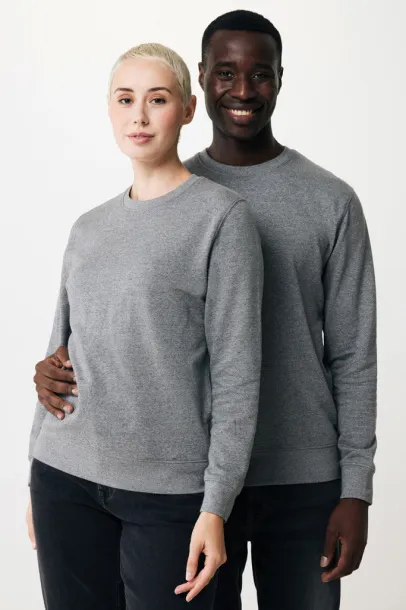  Iqoniq Etosha lightweight recycled cotton crew neck - iqoniq light heather anthracite