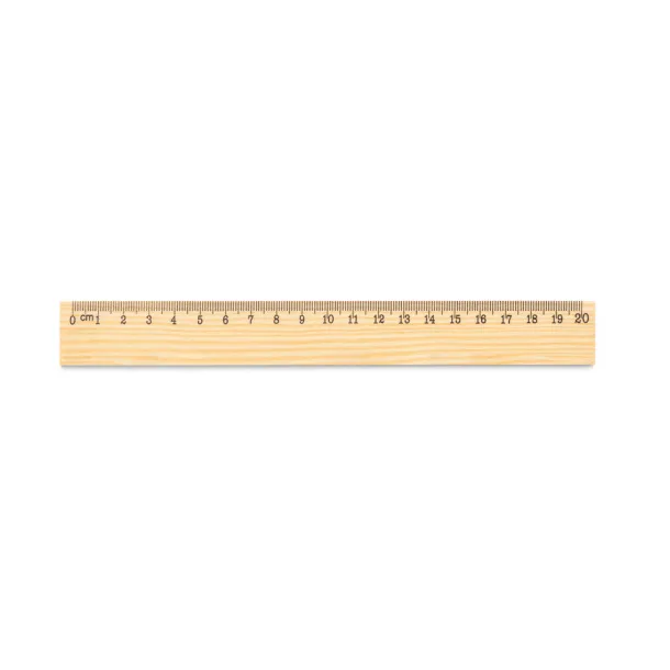 WESLEY 20 Drveno ravnalo od borovine, 20 cm Prirodna