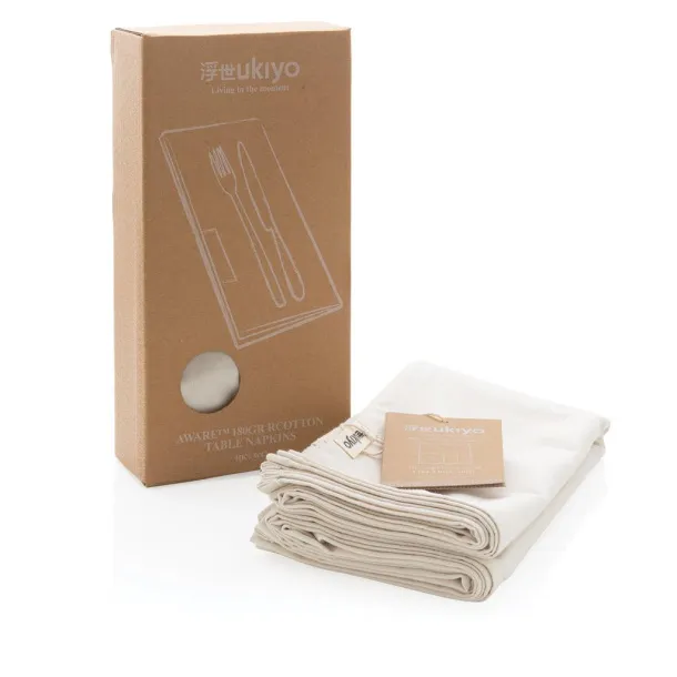  Ukiyo Aware™ 180gr rcotton table napkins 4pcs set - Ukiyo Bijela 