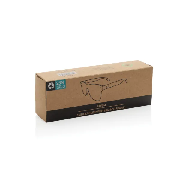  Prism RCS recycled plastic sunglasses with bamboo frame - XD Collection brown