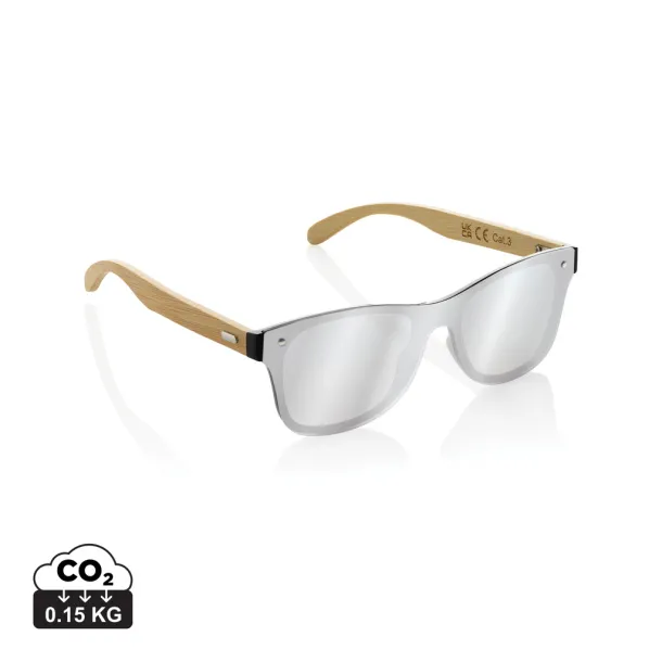  Prism RCS recycled plastic sunglasses with bamboo frame - XD Collection brown