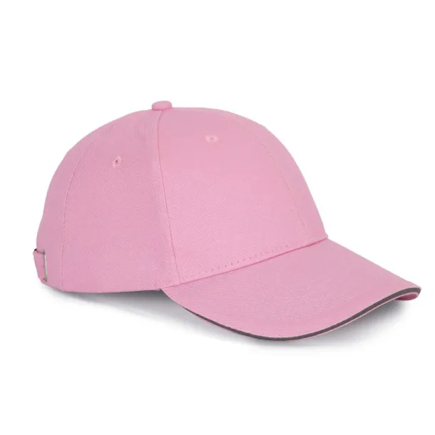 ORLANDO 6 PANEL CAP - K-UP Dark Pink Washed Slate Grey
