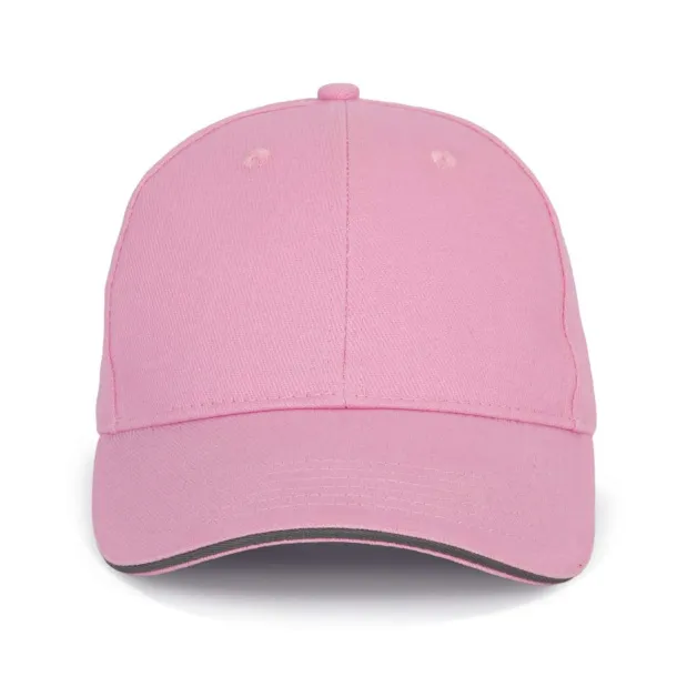 ORLANDO 6 PANEL CAP - K-UP Dark Pink Washed Slate Grey