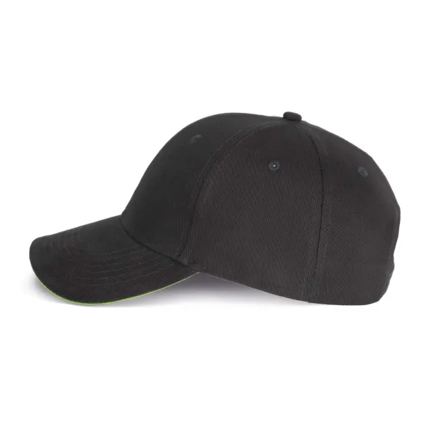 ORLANDO 6 PANEL CAP - K-UP Black Limeta