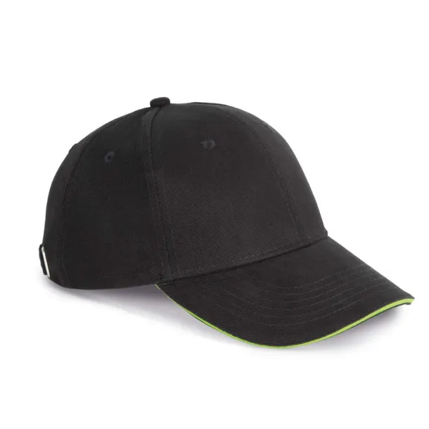 ORLANDO 6 PANEL CAP - K-UP Black Limeta