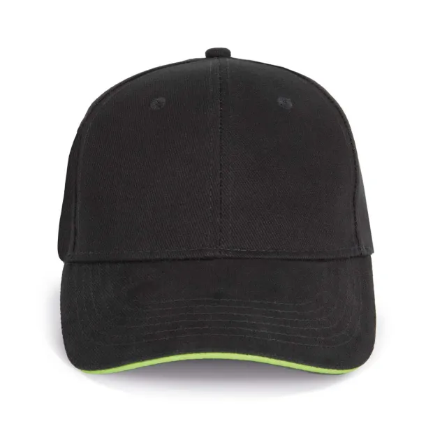 ORLANDO 6 PANEL CAP - K-UP Black Limeta