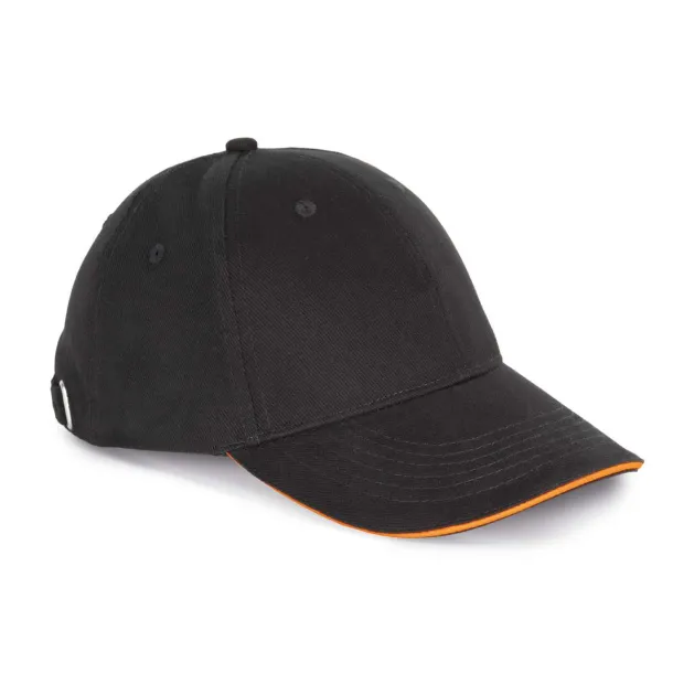 ORLANDO 6 PANEL CAP - K-UP Black Orange