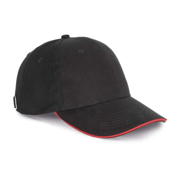 ORLANDO 6 PANEL CAP - K-UP Black Red