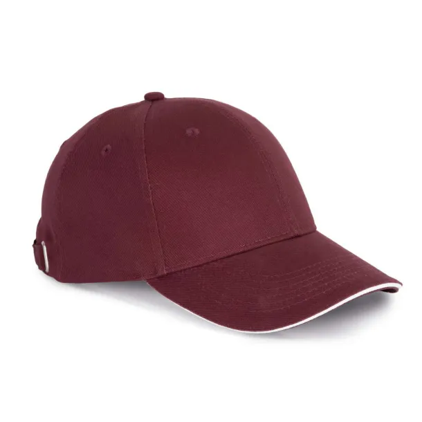 ORLANDO 6 PANEL CAP - K-UP Burgundy White