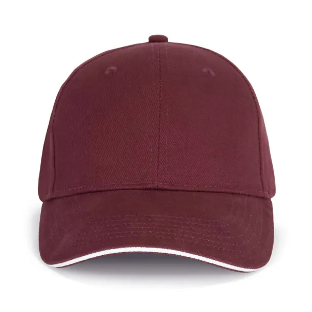 ORLANDO 6 PANEL CAP - K-UP Burgundy White