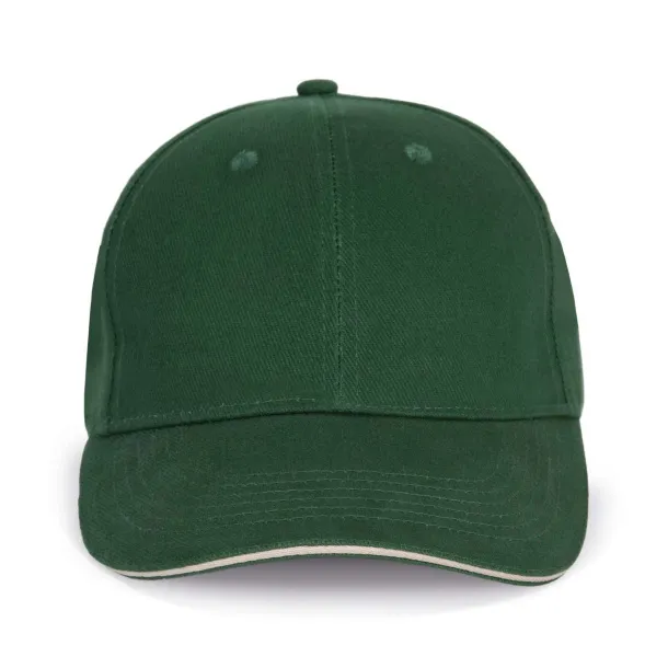 ORLANDO 6 PANEL CAP - K-UP Šumski zelena Beige