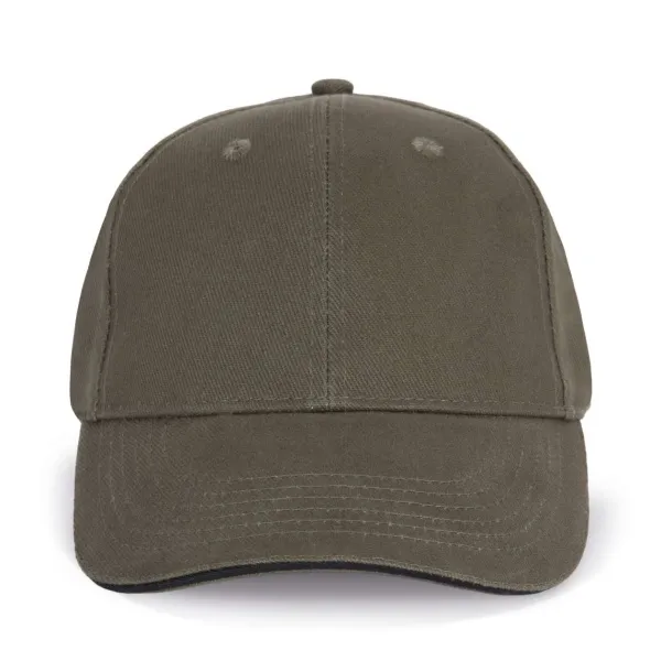 ORLANDO 6 PANEL CAP - K-UP Khaki Black