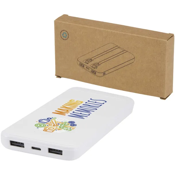 Adhil Prijenosna baterija - 10 W, 10 000 mAh Bijela