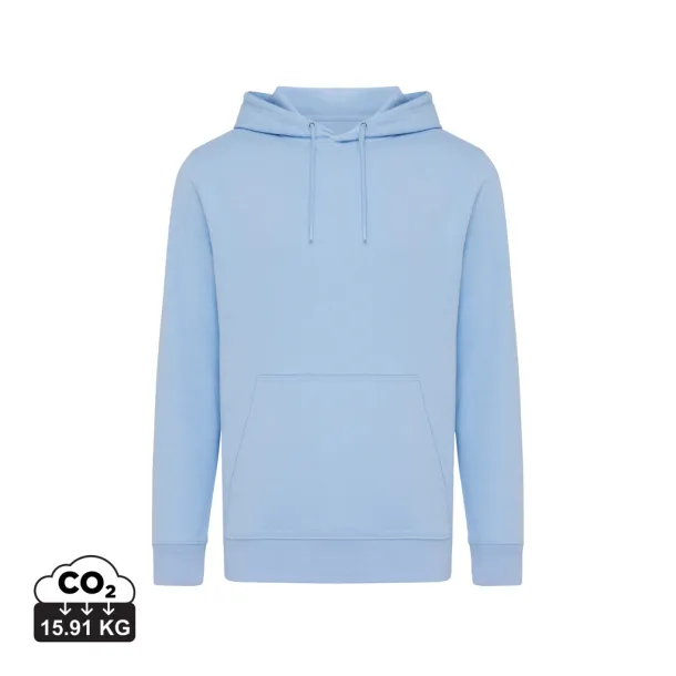  Iqoniq Rila lightweight recycled cotton hoodie - iqoniq sky blue