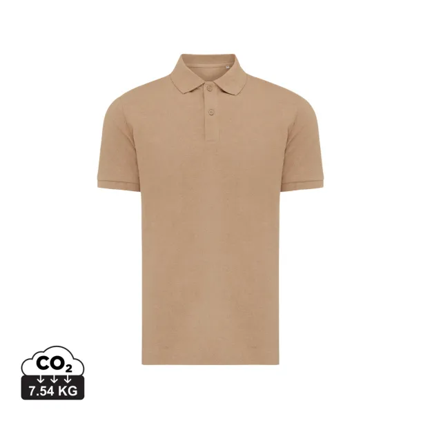  Iqoniq Yosemite unisex polo kratka majica od recikliranog pique pamuka, 220 g/m² - iqoniq heather brown