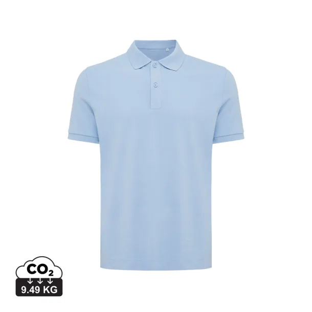  Iqoniq Yosemite unisex polo kratka majica od recikliranog pique pamuka - iqoniq sky blue