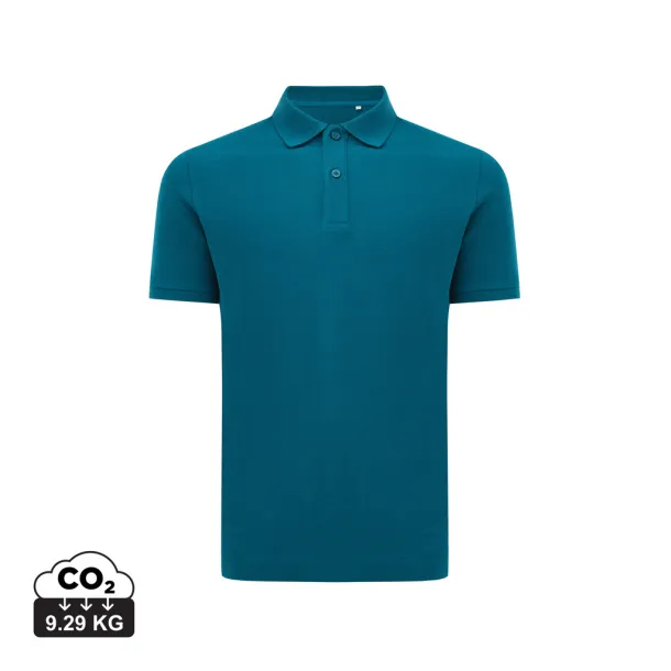  Iqoniq Yosemite recycled cotton pique polo - iqoniq dark teal