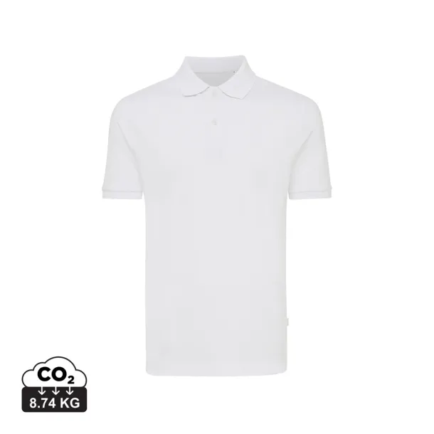  Iqoniq Yosemite unisex polo kratka majica od recikliranog pique pamuka - iqoniq recycled white