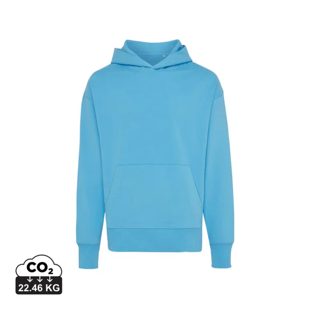  Iqoniq Yoho recycled cotton relaxed hoodie - iqoniq tranquil blue