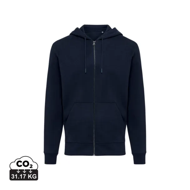  Iqoniq Abisko hoodie sa zatvaračem od recikliranog pamuka, 340 g/m² - iqoniq navy