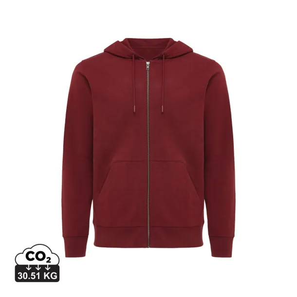  Iqoniq Abisko hoodie sa zatvaračem od recikliranog pamuka, 340 g/m² - iqoniq burgundy