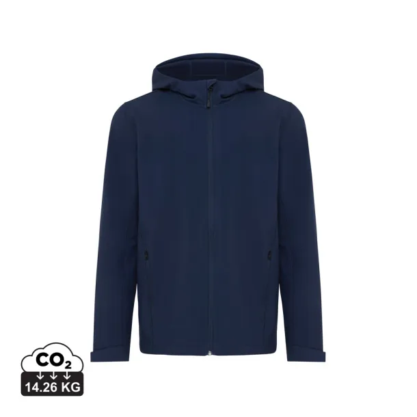  Iqoniq Makalu men recycled polyester soft shell jacket - iqoniq navy