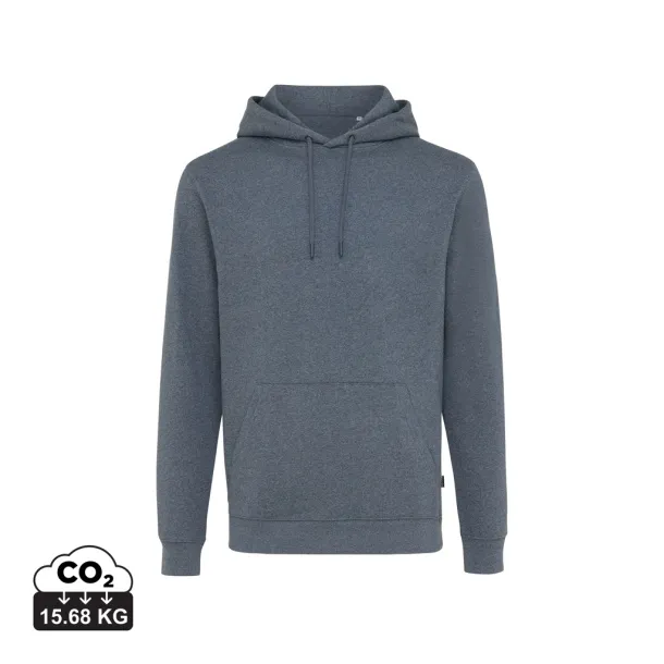  Iqoniq Torres unisex neobojeni hoodie od recikliranog pamuka, 340 g/m² - iqoniq heather navy