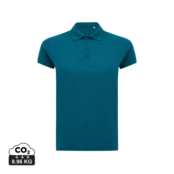 Iqoniq Yosemite women recycled cotton pique polo - iqoniq dark teal