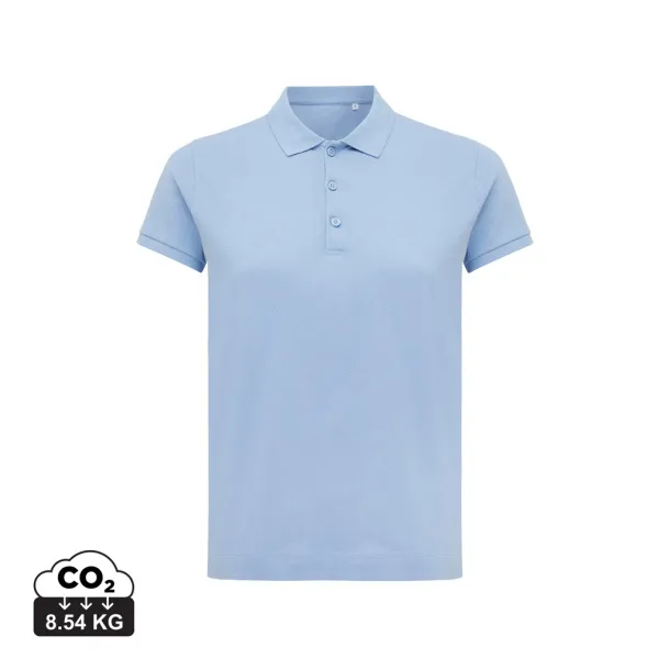 Iqoniq Yosemite women recycled cotton pique polo - iqoniq sky blue