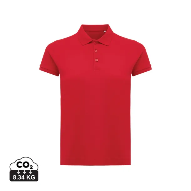 Iqoniq Yosemite ženska pique polo majica od recikliranog pamuka, 220 g/m² - iqoniq Crvena
