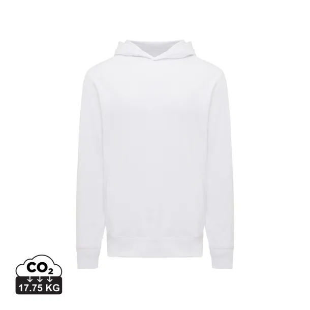 Iqoniq Yengo recycled cotton hoodie with sidepockets - iqoniq recycled white