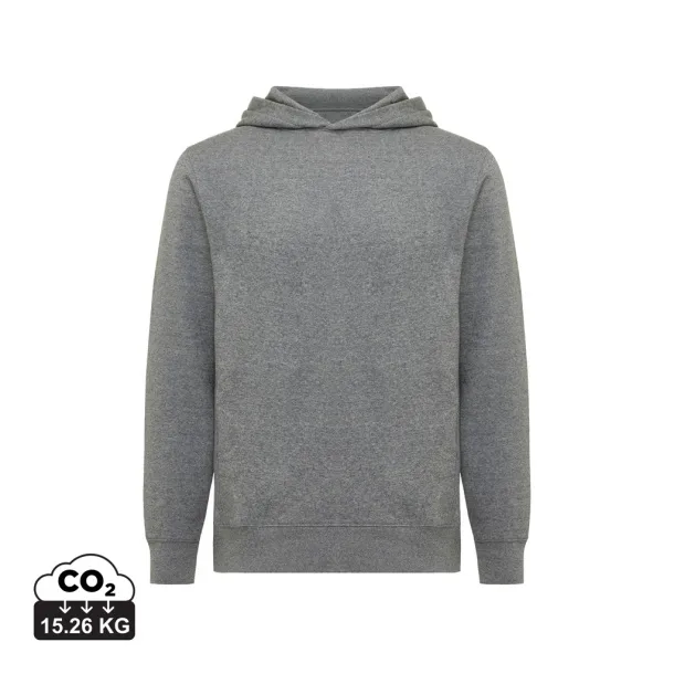 Iqoniq Yengo unisex hoodie od recikliranog pamuka s bočnim džepovima, 280 g/m² - iqoniq light heather anthracite