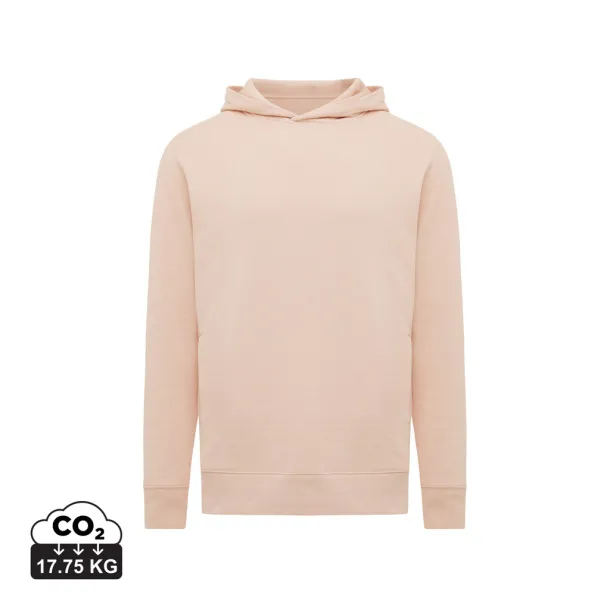 Iqoniq Yengo recycled cotton hoodie with sidepockets - iqoniq peach nectar