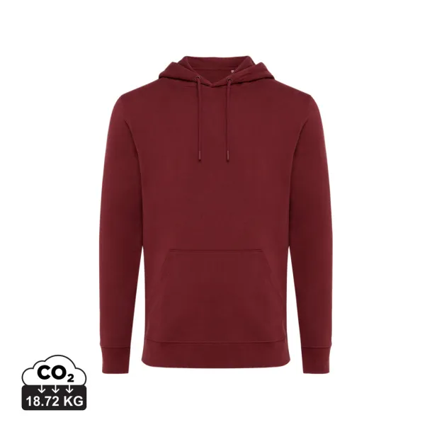  Iqoniq Jasper unisex hoodie od recikliranog pamuka - iqoniq burgundy