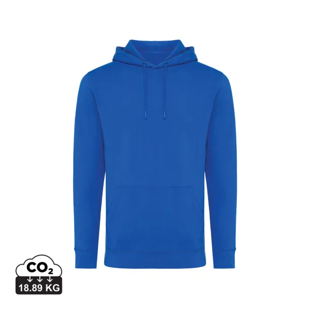  Iqoniq Jasper unisex hoodie od recikliranog pamuka - iqoniq Kraljevski plava
