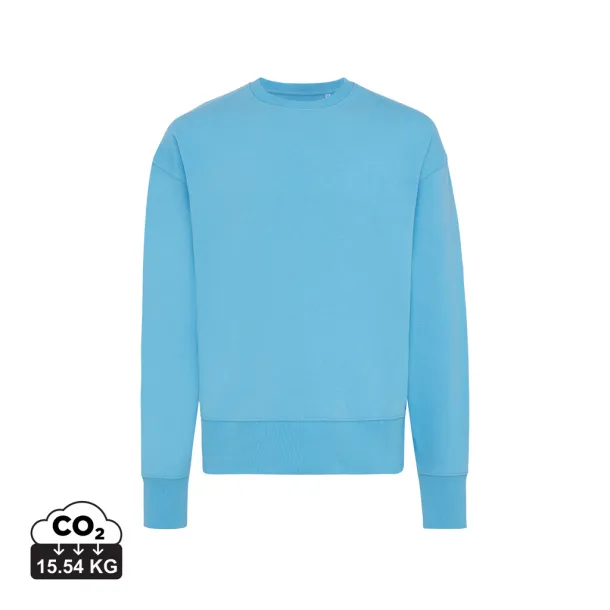  Iqoniq Kruger unisex relaxed recycled cotton crew neck - iqoniq tranquil blue