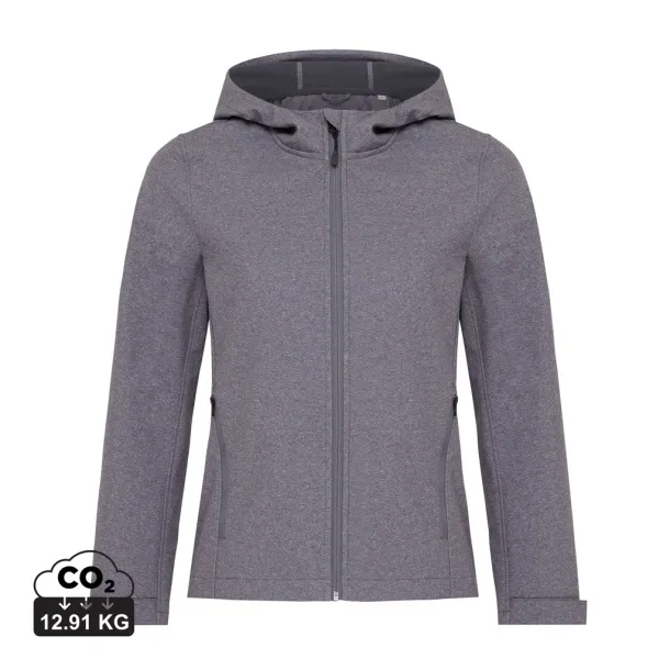  Iqoniq Makalu women recycled polyester soft shell jacket - iqoniq vulcano heather grey