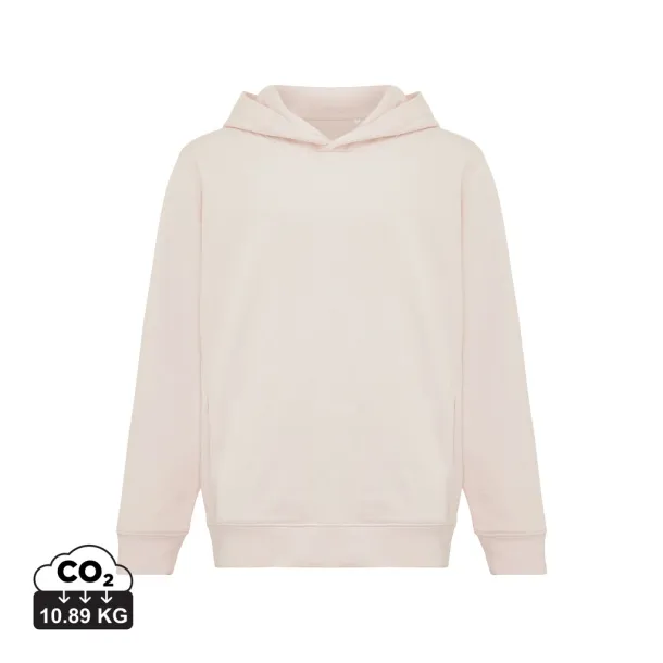 Iqoniq Yengo kids recycled cotton hoodie with sidepockets - iqoniq cloud pink