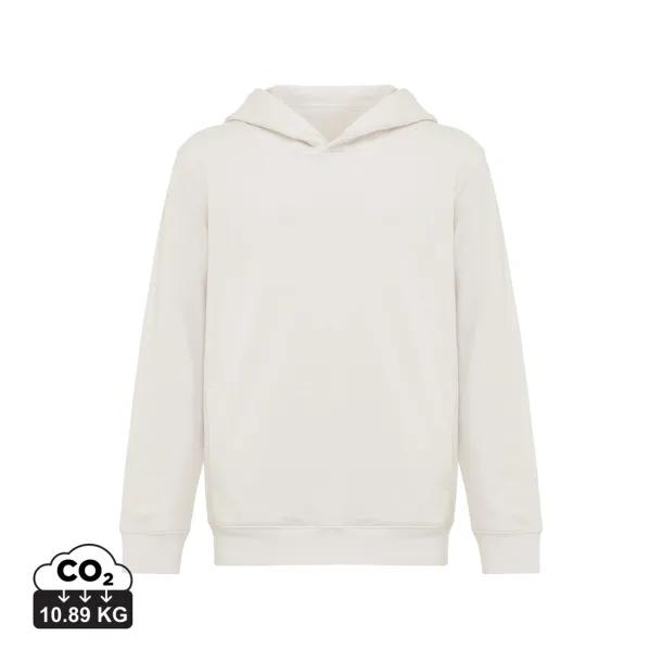 Iqoniq Yengo dječji hoodie od recikliranog pamuka s bičnim džepovima, 280 g/m² - iqoniq ivory white