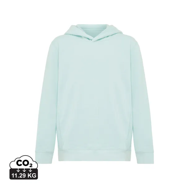Iqoniq Yengo dječji hoodie od recikliranog pamuka s bičnim džepovima, 280 g/m² - iqoniq crushed mint