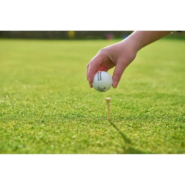  Wooden golf accessories set brown