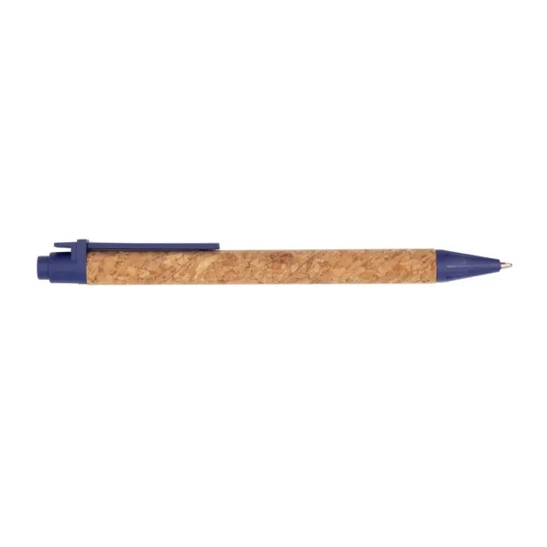 Layla Cork notebook A5 with ball pen navy blue