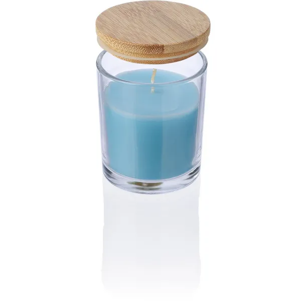  Scented candle light blue