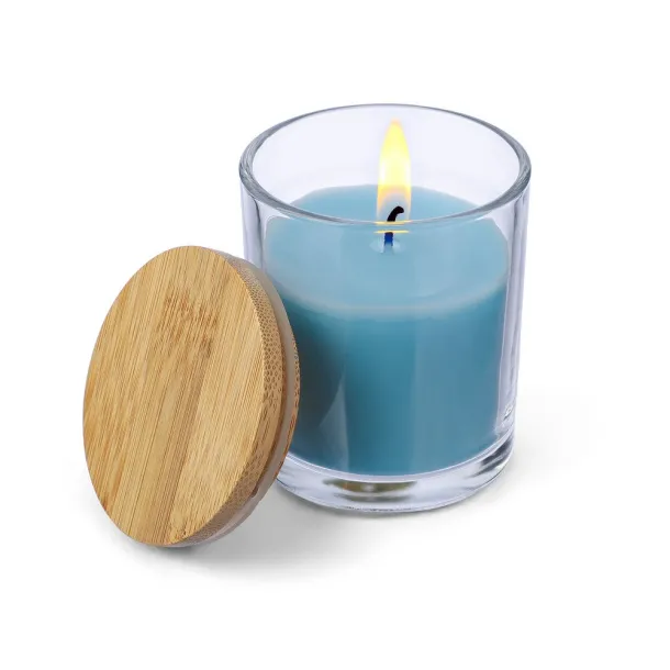  Scented candle light blue