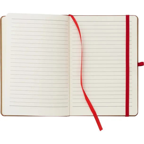  Notes od bambusa, cca A5 Crvena
