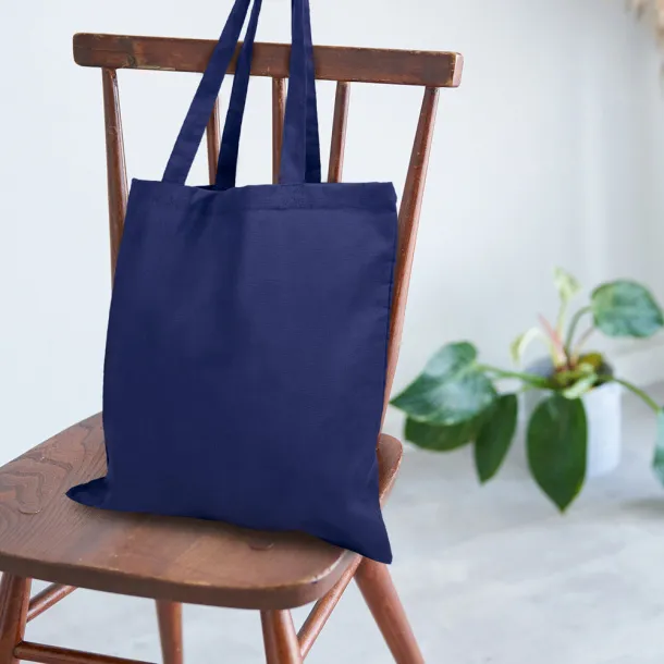 Rabia Cotton shopping bag navy blue
