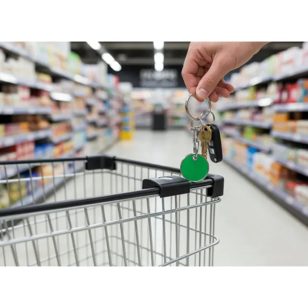  Keyring with shopping cart coin 45533C