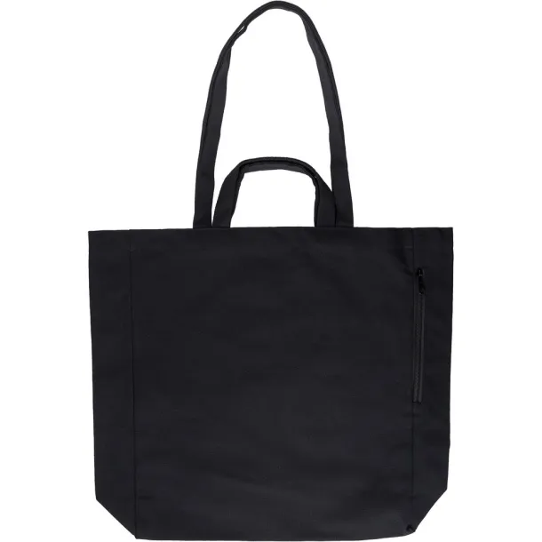  Torba za kupovinu od recikliranog pamuka - 350 g/m² Crna