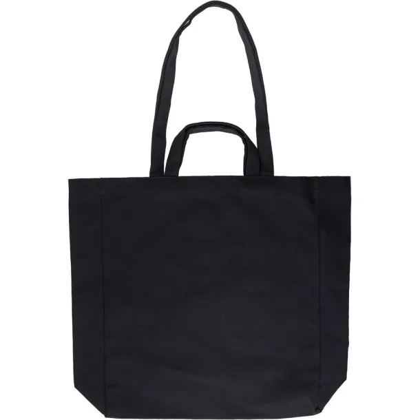  Torba za kupovinu od recikliranog pamuka - 350 g/m² Crna